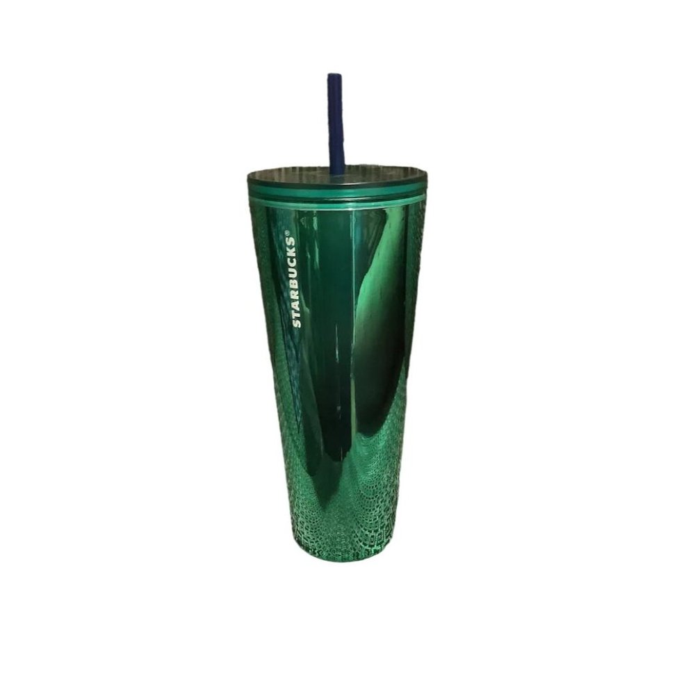 Starbucks Christmas 2020 24 Oz Cold Cup Tumbler Emerald Green Mirror